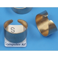 Raw Brass Ring Shank, adjustable, 12mm wide, each