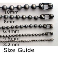 3.2mm ball chain Scoop Connector black oxide