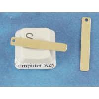 40x5mm oblong lightweight brass bar connector with 1 hole, each