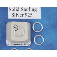 Sterling silver Jump ring 8x1.0mm, soldered closed, each