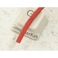 Faux Suede cord, 3mm wide, Red 2, per metre