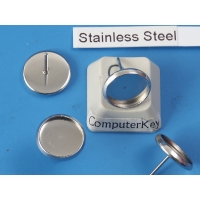 Stud bezel earring finding, 10mm setting, 304 stainless steel, pair