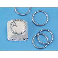 Jump ring, 14mm OD, 1.15mm wire, round, 304 stainless steel, each