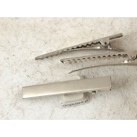Alligator Hair Clip, 57mm x 8.5mm wide top, ideal for hair pieces, hat clips, fascinator clips